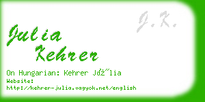 julia kehrer business card